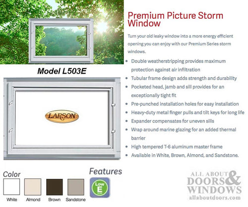 Larson Premium Picture window, Low-E Glass - Larson Premium Picture window, Low-E Glass