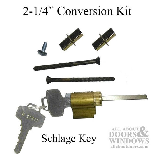 2-1/4 Conversion Kit: Schlage Keyed Cylinder