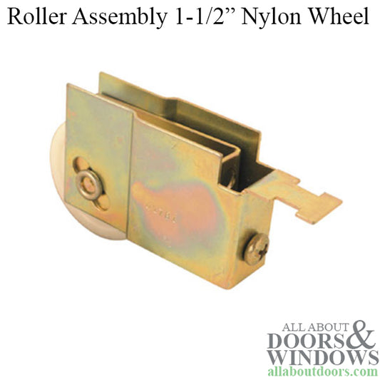 Door Master Sliding Patio Door Roller Steel K Tab Housing 1.5 Inch Nylon Wheel