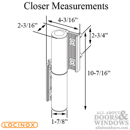 Locinox Tiger Hydraulic Gate Closer and Hinge for Gates Up to 165 Pounds - Choose Color - Locinox Tiger Hydraulic Gate Closer and Hinge for Gates Up to 165 Pounds - Choose Color