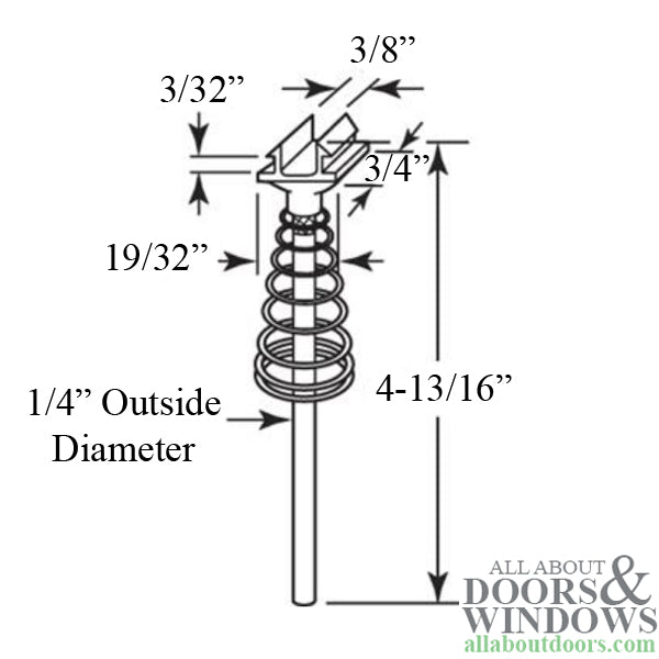 Top Pivot Rod for Bi Fold Door Guide - Top Pivot Rod for Bi Fold Door Guide