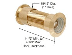 Door Viewer - 130 Degree - Polished Brass - Door Viewer - 130 Degree - Polished Brass