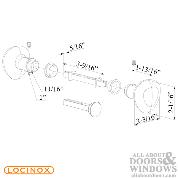 Aluminium Gate Handle Blocking Set - Aluminium Gate Handle Blocking Set