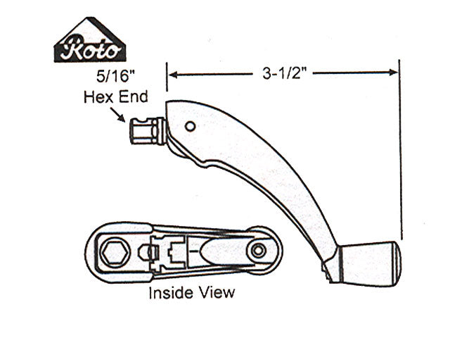 Roto Pro Drive folding crank handle  button  awning casement windows G1 White - Roto Pro Drive folding crank handle  button  awning casement windows G1 White