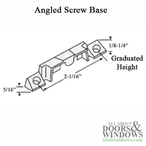 Angled Base, Keeper with Lug Receivers - Angled Base, Keeper with Lug Receivers