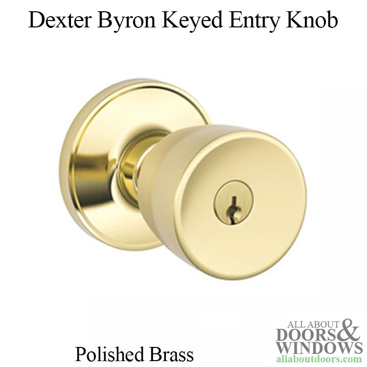 Dexter Byron J54-605 Keyed Entry Knob - Polished Brass - Dexter Byron J54-605 Keyed Entry Knob - Polished Brass