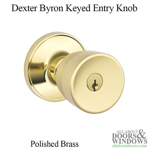 Dexter Byron J54-605 Keyed Entry Knob - Polished Brass - Dexter Byron J54-605 Keyed Entry Knob - Polished Brass