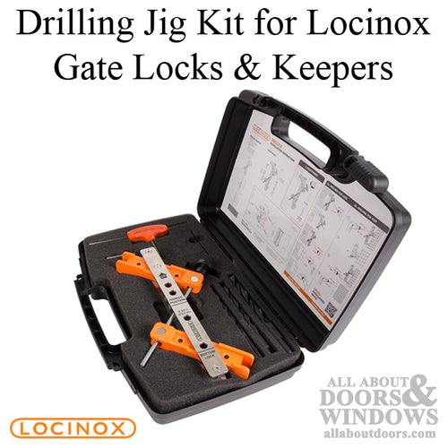 Drilling Jig and Tool Case for Locinox Surface-Mounted Gate Locks and Keeps - Drilling Jig and Tool Case for Locinox Surface-Mounted Gate Locks and Keeps