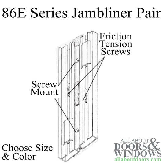 86E Screw-Mount Jambliner Pair for Tilt Windows with Spring-Type Balance