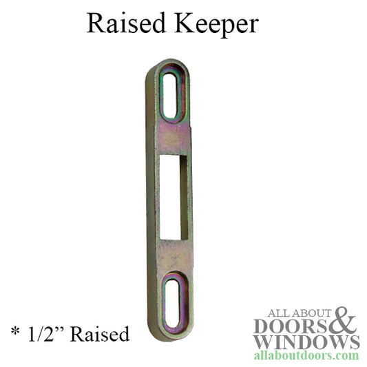 Raised Strike/Keeper 1/2" Single Point Sliding Door Lock