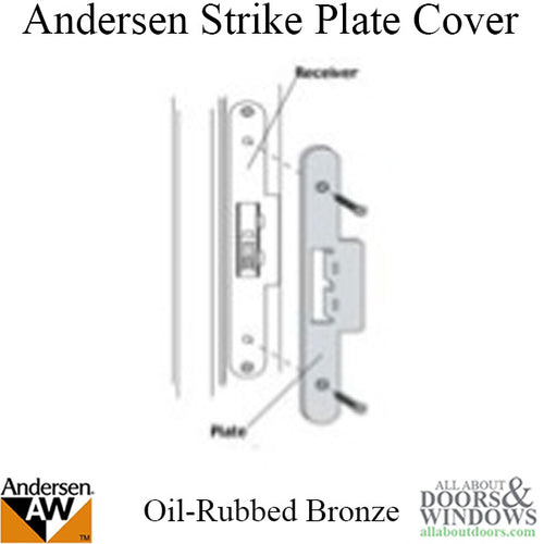 Andersen Latch & Deadbolt Strike Plate Cover - Oil Rubbed Bronze - Andersen Latch & Deadbolt Strike Plate Cover - Oil Rubbed Bronze