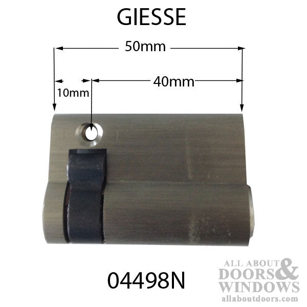 50mm Inactive Keyed 1/2 Euro Profile Cylinder  40/10 - Nickel - 50mm Inactive Keyed 1/2 Euro Profile Cylinder  40/10 - Nickel