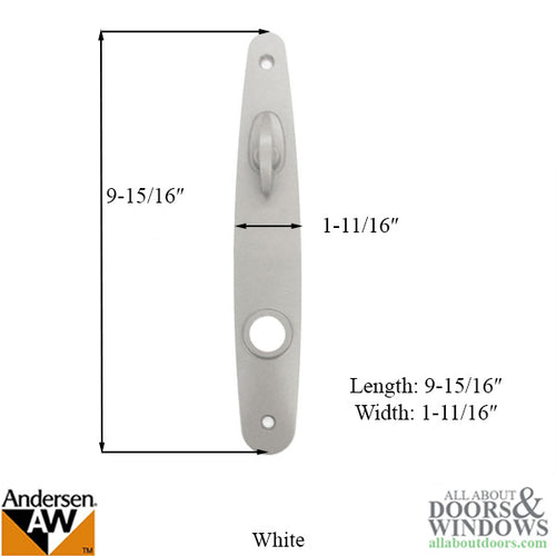 Andersen Tribeca Escutcheon Plate White - Andersen Tribeca Escutcheon Plate White