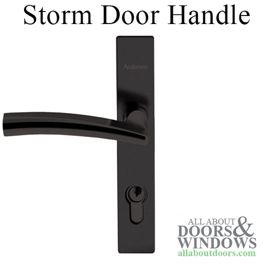 Andersen / Emco Modern Storm Door Handle Set Trim Flat Black