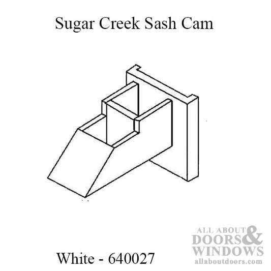 Sugar Creek Sash Cam,  Left & Right Pairs - White