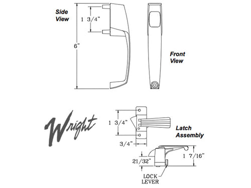 Storm Door Push Button Handle No Deadbolt - Storm Door Push Button Handle No Deadbolt