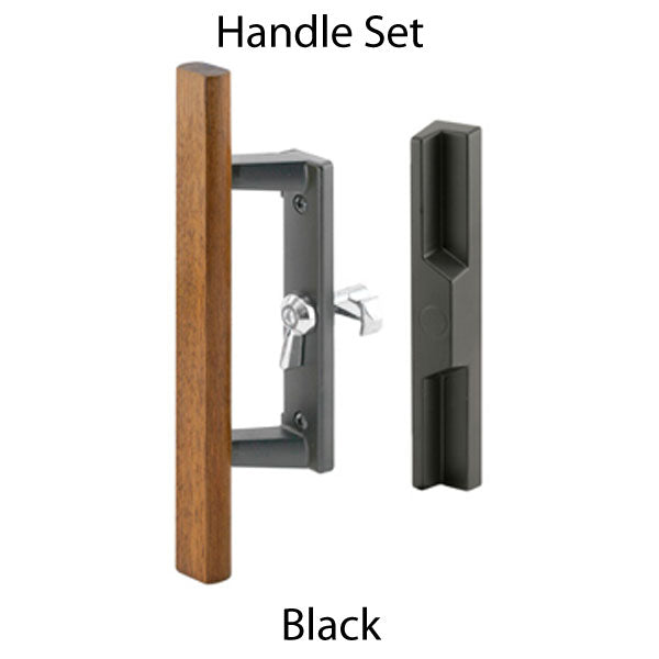 Sliding Patio Door Handle Black Metal With Wood Trim Sliding Patio Door Handle - Sliding Patio Door Handle Black Metal With Wood Trim Sliding Patio Door Handle