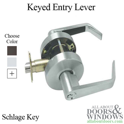 Entry Lever, Grade 2 Commercial Lock 2-3/4bs, Saturn Series - Choose Color - Entry Lever, Grade 2 Commercial Lock 2-3/4bs, Saturn Series - Choose Color