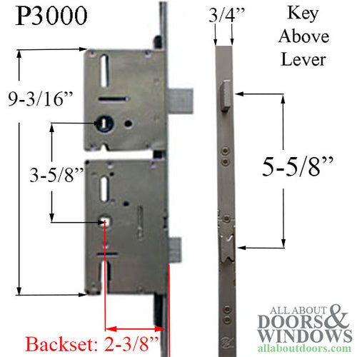 Amesbury Multi-Point Lock with Hooks P3000 60mm Backset - Amesbury Multi-Point Lock with Hooks P3000 60mm Backset