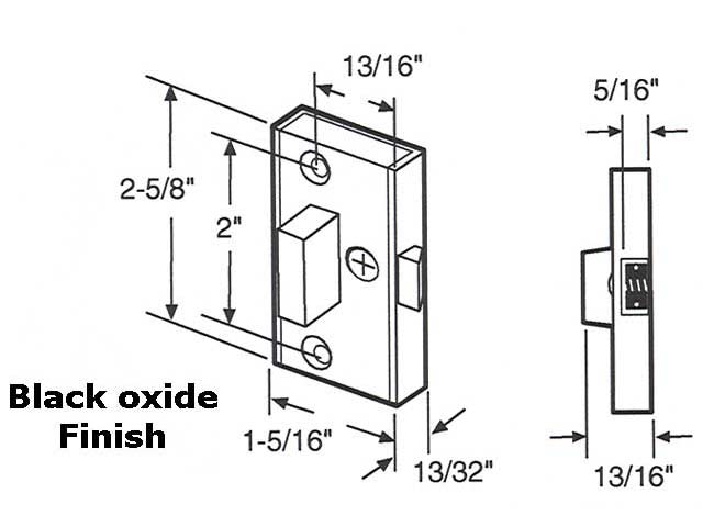 Latch - Vinyl and Aluminum Hardware, Steel - Black Oxide - Latch - Vinyl and Aluminum Hardware, Steel - Black Oxide