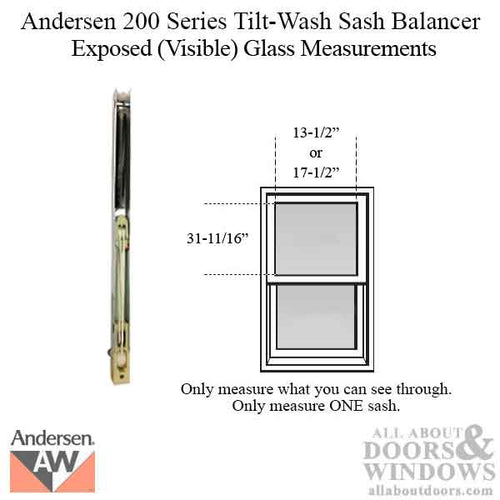 Andersen 200 Series Tilt-Wash Double Hung Sash Balancer - M760 - Andersen 200 Series Tilt-Wash Double Hung Sash Balancer - M760