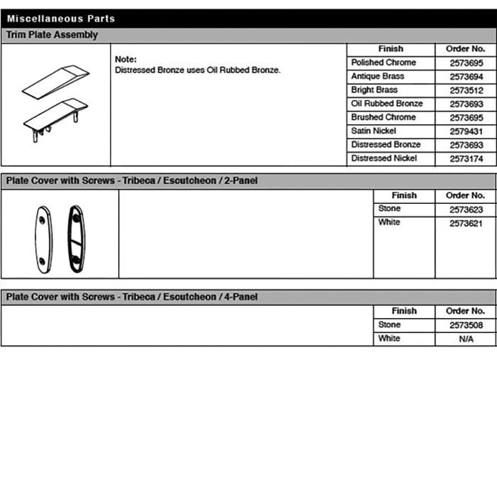 Andersen Frenchwood Gliding Door - Trim Plate Assembly, 2 Panel - Oil Rubbed Bronze - Andersen Frenchwood Gliding Door - Trim Plate Assembly, 2 Panel - Oil Rubbed Bronze