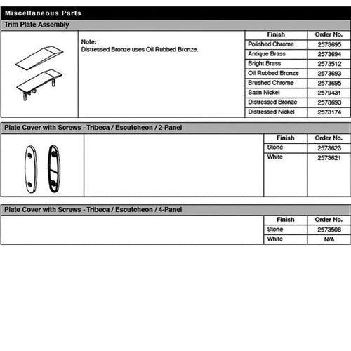 Andersen Frenchwood Gliding Door - Trim Plate Assembly, 2 Panel - Oil Rubbed Bronze - Andersen Frenchwood Gliding Door - Trim Plate Assembly, 2 Panel - Oil Rubbed Bronze