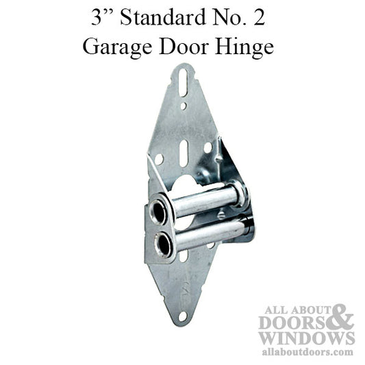 3 Inch Standard No. 2 Hinge for Roller with 7/16 Inch Stem Diameter for Garage Door