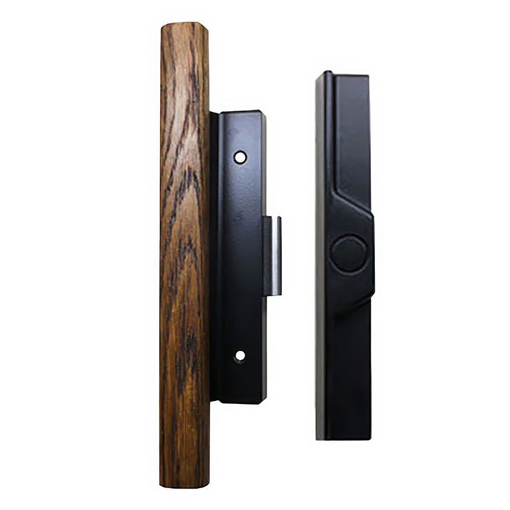 Handle Set for Imperial Sliding Patio Door, 4-15/16 Screw Holes,  Clamp Type - Black - Handle Set for Imperial Sliding Patio Door, 4-15/16 Screw Holes,  Clamp Type - Black