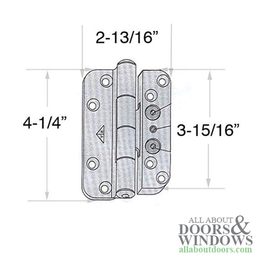 Discontinued - Andersen Leaf Hinge, Left Hand (1992-2005) - Goldtone - Discontinued - Andersen Leaf Hinge, Left Hand (1992-2005) - Goldtone