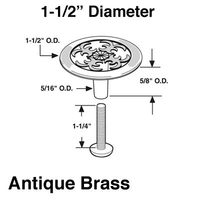 Pull Handle, 1-1/2 Bi-Fold Door, (Decorative) Acme 330 - Pull Handle, 1-1/2 Bi-Fold Door, (Decorative) Acme 330