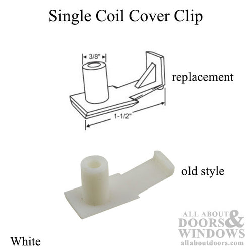 Cover Clip, Single Coil, Old Style - White - Cover Clip, Single Coil, Old Style - White