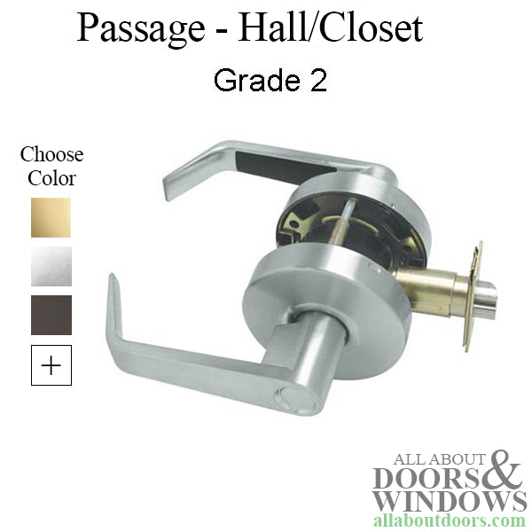 Grade 2, Passage Lever, 2-3/4bs,  Commercial - Choose Color - Grade 2, Passage Lever, 2-3/4bs,  Commercial - Choose Color