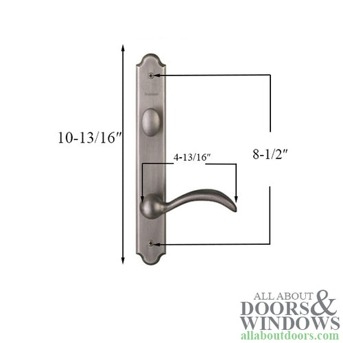 Andersen Encino Hardware Kit, Active Single Door - Distressed Nickel - Andersen Encino Hardware Kit, Active Single Door - Distressed Nickel