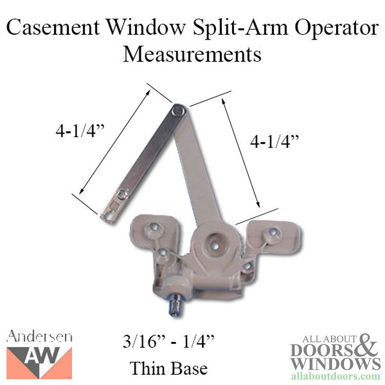 Andersen Casement Window Operator E-Z Corrosion Resistant Non-handed Universal Thin base - Andersen Casement Window Operator E-Z Corrosion Resistant Non-handed Universal Thin base