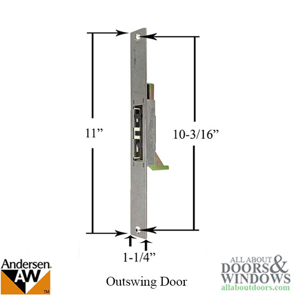 Andersen IR Latch bolt receiver w/ blocker - Out Swing Door - Andersen IR Latch bolt receiver w/ blocker - Out Swing Door