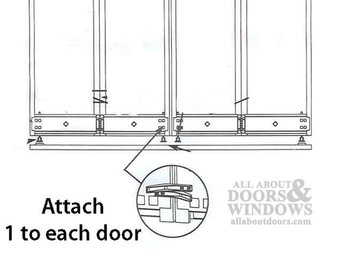 Aligner, Bi-Fold Door, Surface Mount - 11/16 inch - Aligner, Bi-Fold Door, Surface Mount - 11/16 inch