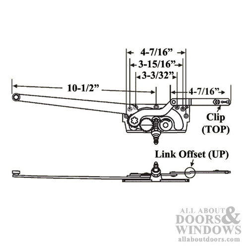 Truth Dual Arm Entrygard Casement Operator Left Hand Long Link 55053 - Truth Dual Arm Entrygard Casement Operator Left Hand Long Link 55053