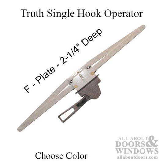 Truth Operator, Single Hook, Pull Lever, 20-1/2 inch - Longer F Plate