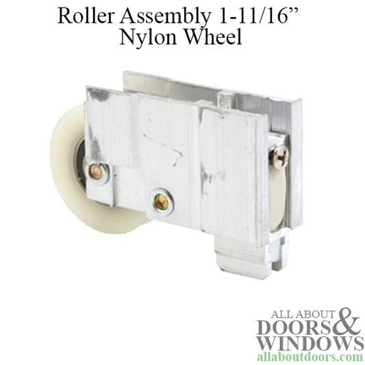 Sliding Door Roller for Alcan Doors 1.6875 Inch Nylon Ball Bearing Wheel wIth Metal Housing