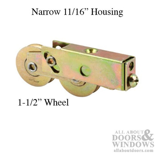 Sliding Door Roller Dual Steel 1.5 Inch Wheels Tandem Door Roller For Sliding Glass Patio Doors
