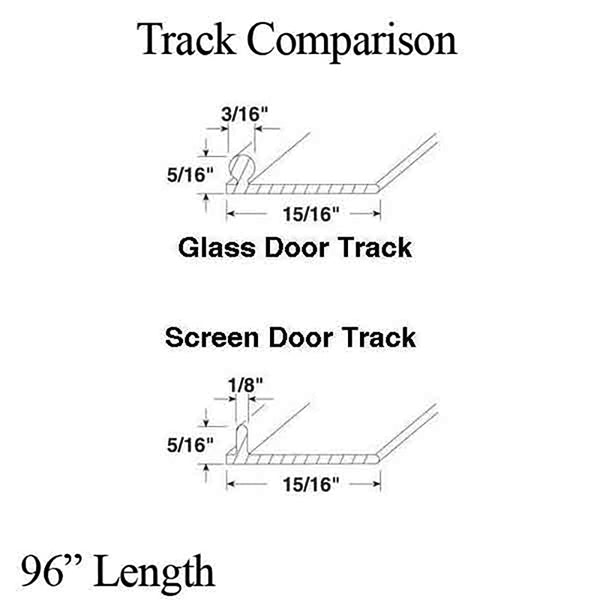 Patio Screen Replacement Track 96 Inches Aluminum - Patio Screen Replacement Track 96 Inches Aluminum