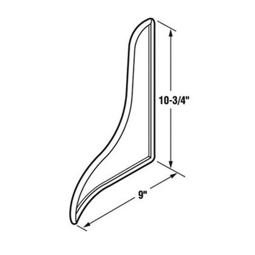 Curved Splash Guard for Bathtubs White - Curved Splash Guard for Bathtubs White