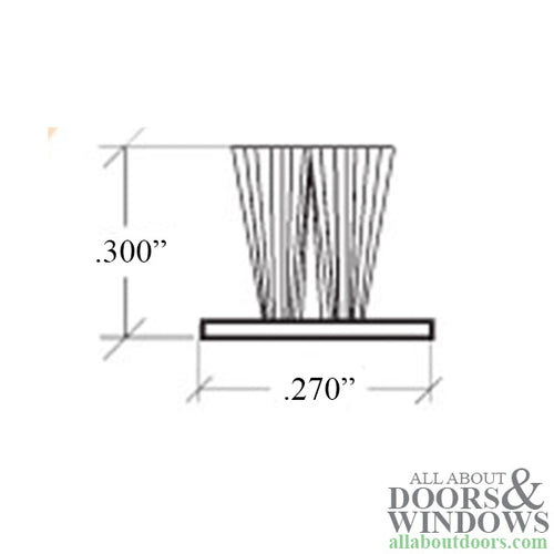 Adhesive Back Surface-Mount Weatherstrip .270