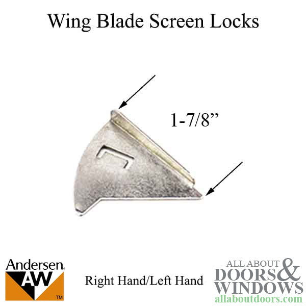 Wing Blade. Screen Locks - Combination Storm Units - Wing Blade. Screen Locks - Combination Storm Units