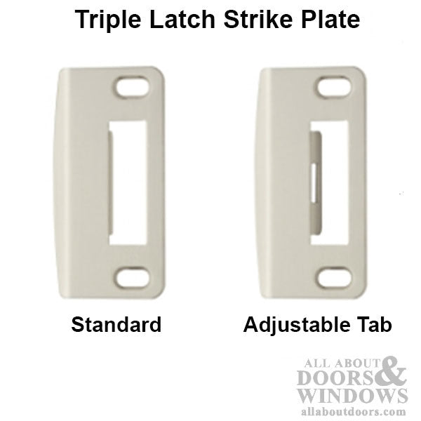 Multipoint Lock Strike Plate with Adjustable Tab – Brushed Nickel - Multipoint Lock Strike Plate with Adjustable Tab – Brushed Nickel
