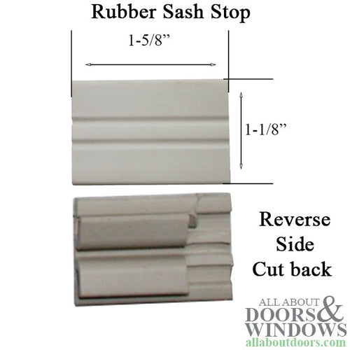 Sash Stop  1-1/8 x 1-5/8 - - Sash Stop  1-1/8 x 1-5/8 -