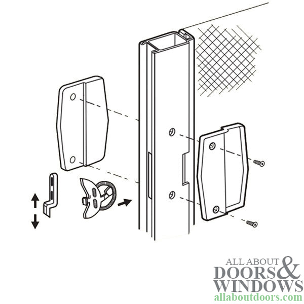 Non-Handed Internal Spring Activated Steel Latch Assembly for Sliding Screen Door - Non-Handed Internal Spring Activated Steel Latch Assembly for Sliding Screen Door