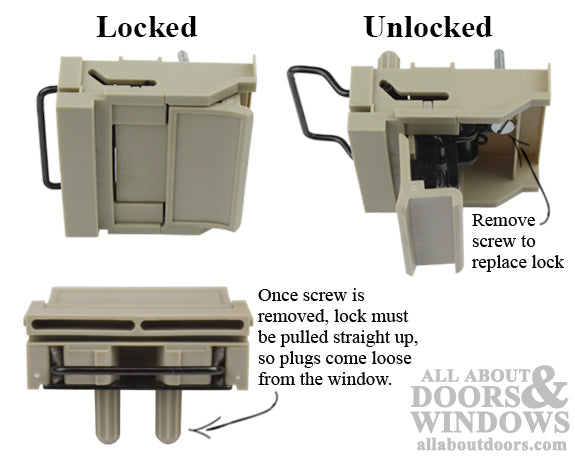 Peachtree Window Parts: Sash Lock, Casement - Peachtree Window Parts: Sash Lock, Casement