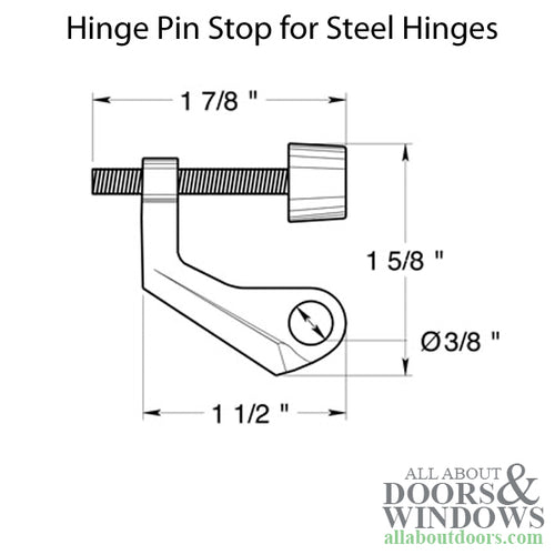 Steel Hinge Pin Stop - Steel Hinge Pin Stop